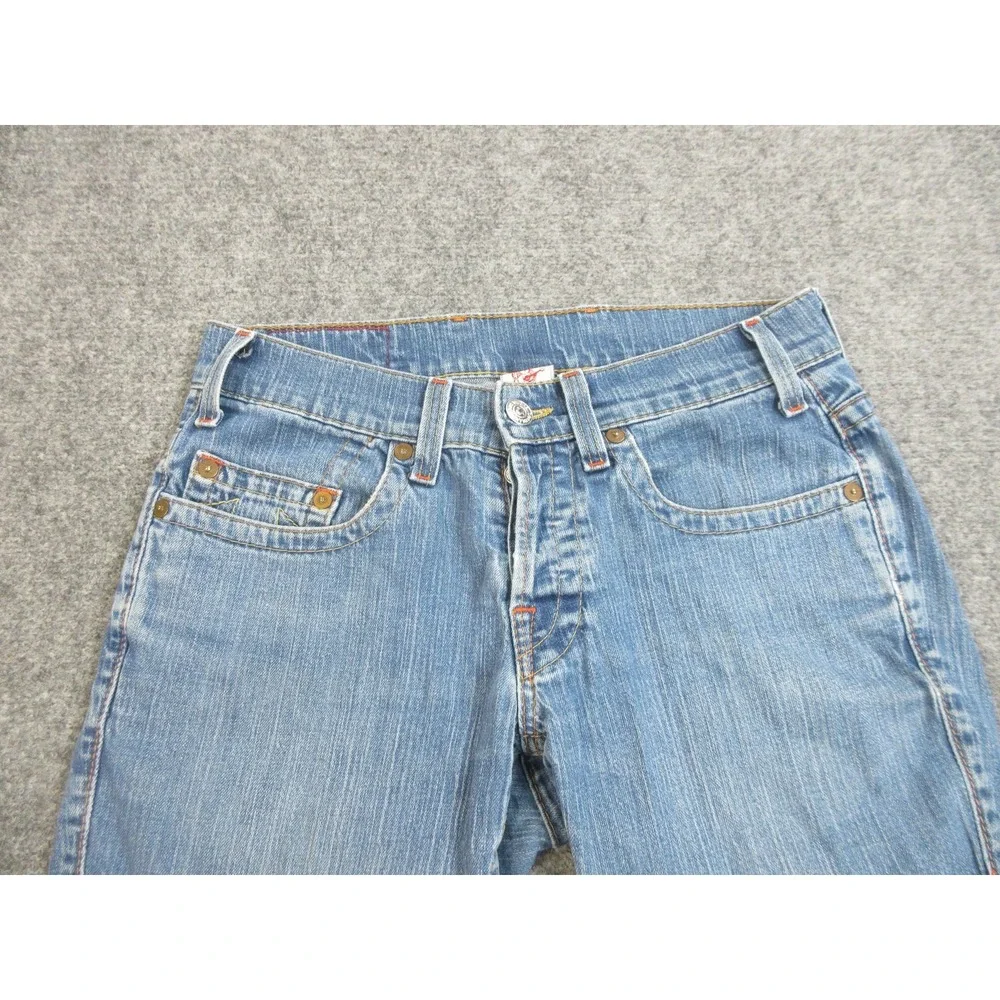 True Religion Jean Shorts Jorts‎ Mens 32 Blue Logan Denim Cutoff Light Wash